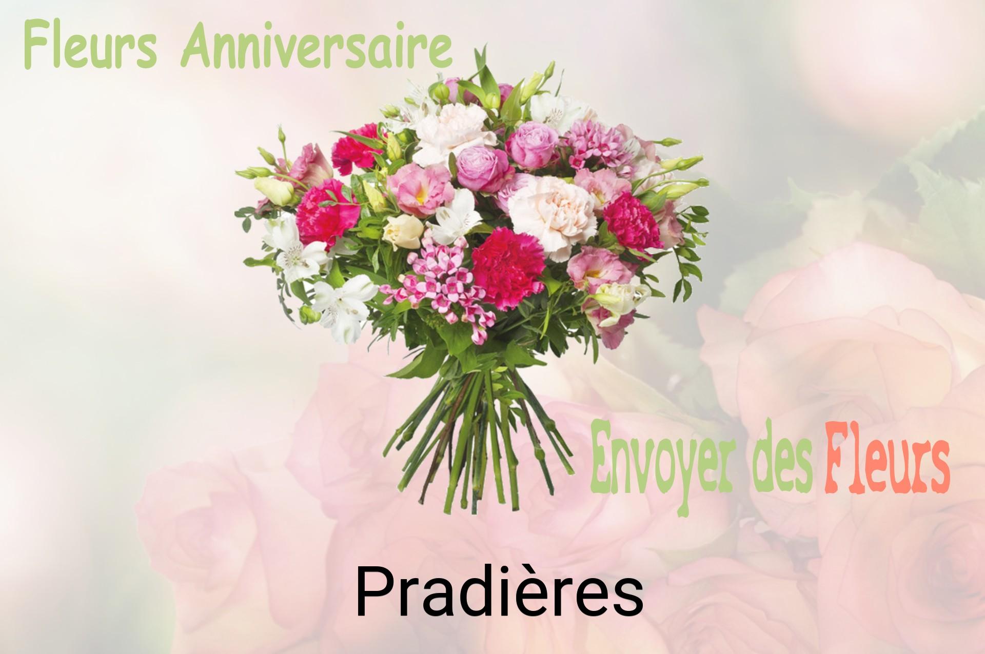 Bouquet de fleurs d’anniversaire livré à Pradières